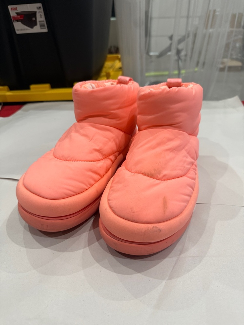 UGG Coral Pink Puffy Ankle Winter Boots - Picture 2 of 4